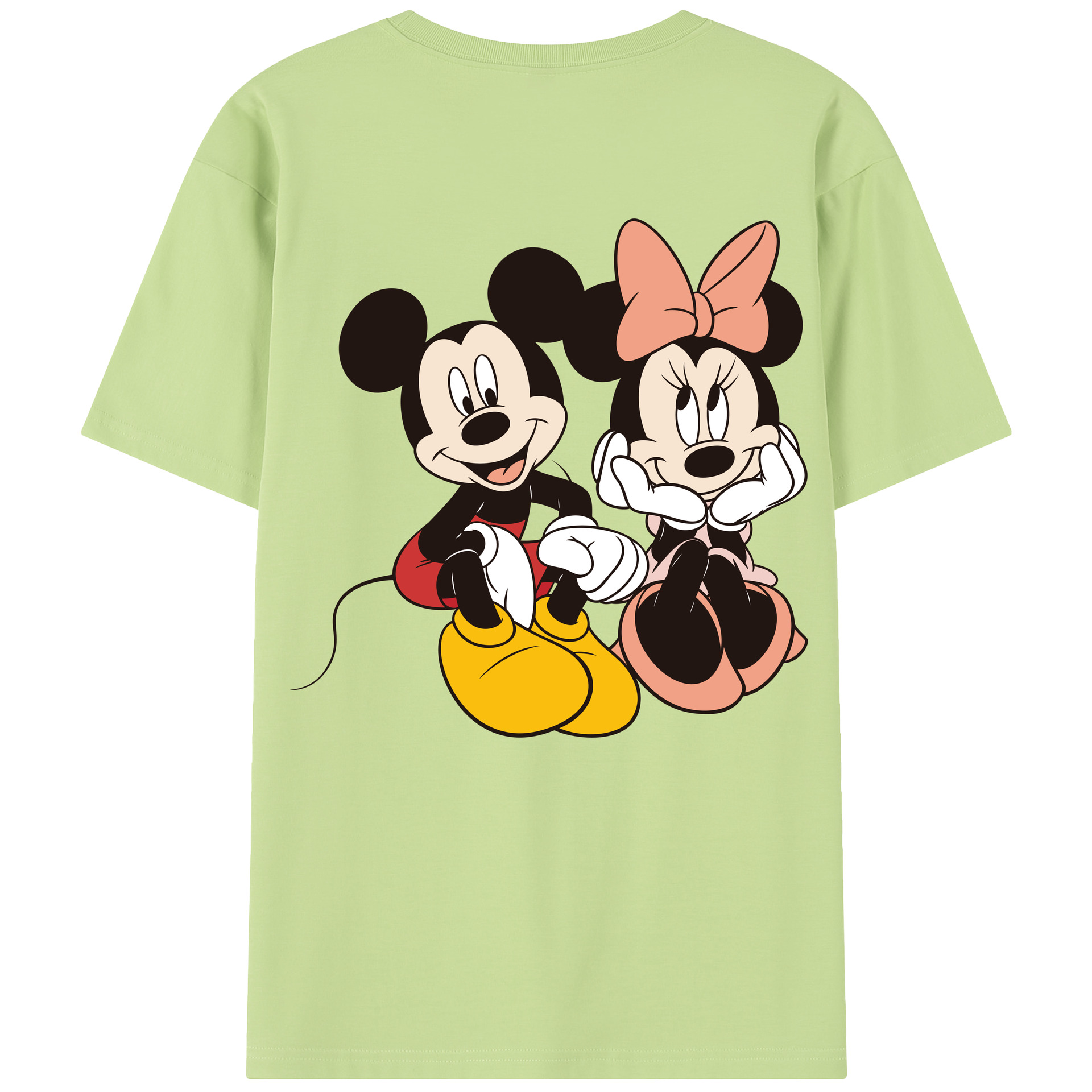 （画像用） ミッキーマウス Mickey Mouse 綿100％半袖Tシャツ（背面プリント）